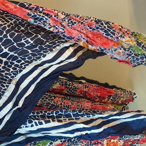 Anthropologie Nalini Kimono Longline One Size Floral Swim Cover Hawaii Boho - Picture 5 of 11